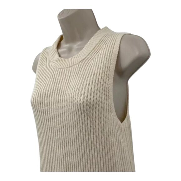 J.Crew Crew Sleeveless Knitted Sweater Vest Tunic XS Merino Wool Blend Ivory - Picture 8 of 9